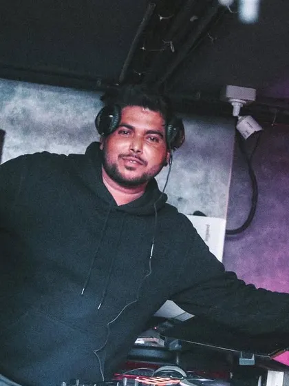 A moment at Ringout Vashi, ready to drop the next beat for the weekend crowd.