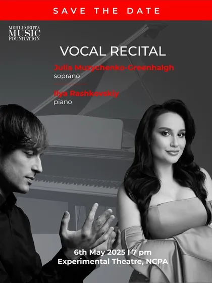 Save the date for a vocal recital with renowned Russian soprano Julia Muzychenko-Greenhalgh and pianist Ilya Rashkovskiy, uniting for a magical night of operatic arias and songs.