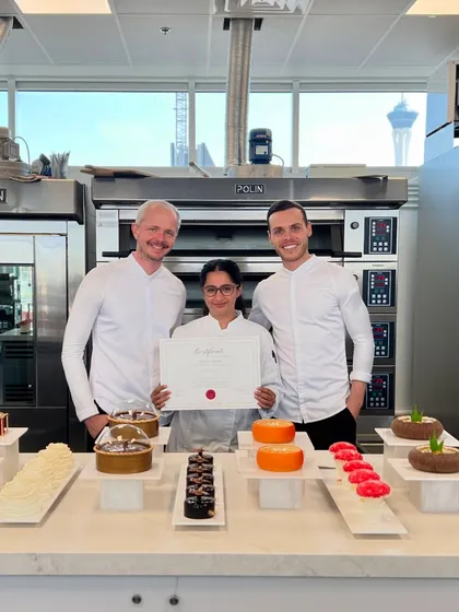 Officially a graduate of the Amaury Guichon Pastry Academy in Las Vegas. Learning from world-renowned chefs like Amaury Guichon and Michel Ernots was an incredible, inspiring experience.