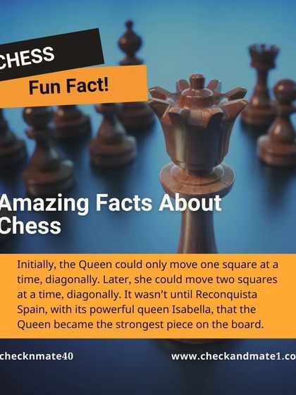 Chess Fun Fact: The Queen wasn't always the most powerful piece. We love sharing interesting facts about the history of the game.