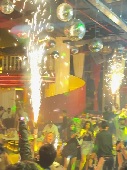 Bringing the celebration to another level with sparklers at ToyBoy. The excitement in the club was absolutely electric.