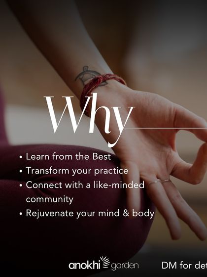 This image, showing a hand in a mudra, captures the essence of why you should join this experience. It is an opportunity to learn from the best, transform your practice, connect with a like-minded community, and completely rejuvenate your mind and body.