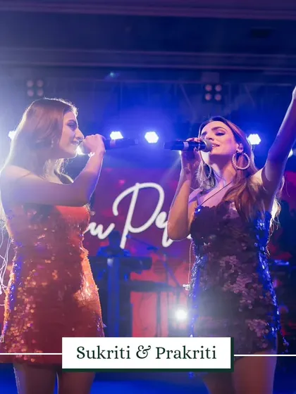 Dazzling the night with the sensational Sukriti and Prakriti. Their enchanting performance, which we planned and executed, turned the wedding celebration into a symphony of love and melody.