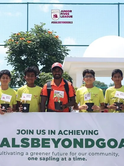 I teach my athletes that the goal is always bigger than the game. Through my #GoalsBeyondGoals initiative, players participate in community activities like planting saplings, learning the value of teamwork and responsibility off the field.