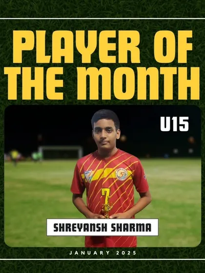Shreyansh Sharma, our U15 Player of the Month for January 2025.