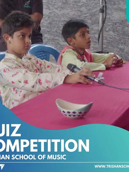 Young participants of the sub-junior group at our music quiz, ready to test their knowledge.