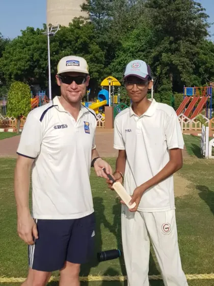 Another player from my academy getting a chance to interact with the visiting New Zealand team.