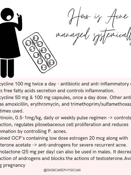 For moderate to severe acne, systemic (oral) medications are often necessary. This includes antibiotics like Doxycycline, hormonal treatments like OCPs, and powerful retinoids like Isotretinoin.