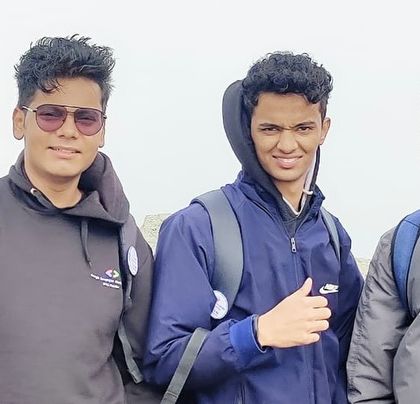 Three friends who joined our Savandurga trek, one of Asia's largest monolith hills.