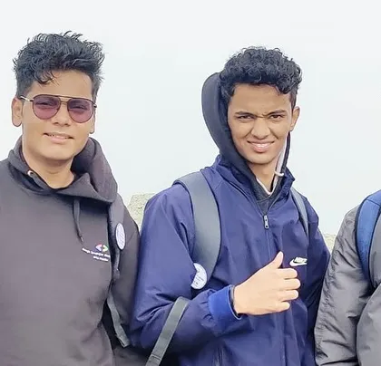 Three friends who joined our Savandurga trek, one of Asia's largest monolith hills.