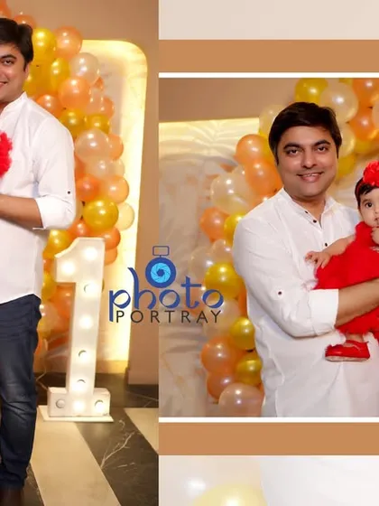 A side by side comparison of a full length family portrait and a closer shot, giving you variety in your final photo collection.