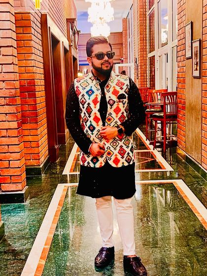 Dressed for a classy wedding event, embracing traditional style with a modern touch. Grace and class are key to making a lasting impression.