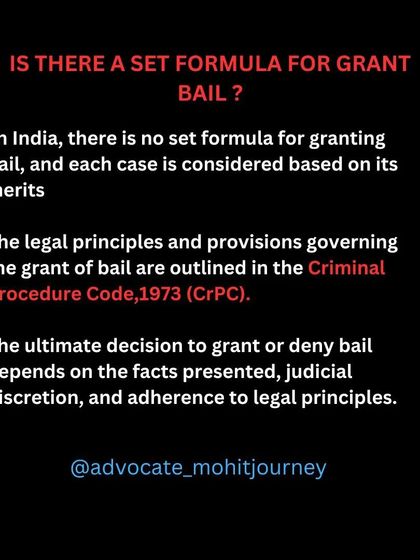 Many clients ask if there's a fixed formula for getting bail. The straight answer is no. Each case is decided on its own facts and merits under the CrPC, which is why a customized and well-prepared argument is so important.