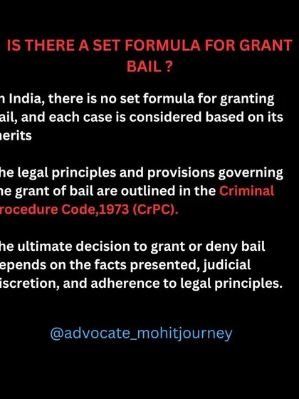 Many clients ask if there's a fixed formula for getting bail. The straight answer is no. Each case is decided on its own facts and merits under the CrPC, which is why a customized and well-prepared argument is so important.