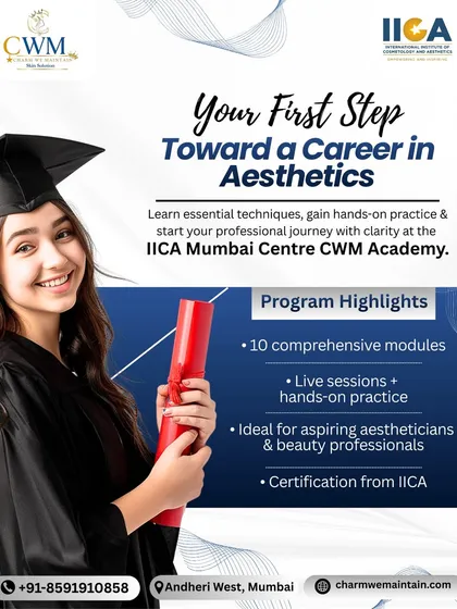 Taking the first step is the most important part of any journey. Our aesthetics program is designed to guide you with 10 comprehensive modules, live sessions, and extensive hands-on practice. This structured approach, leading to a certification from IICA, gives you the confidence and credentials to build a rewarding career in the beauty and wellness industry.