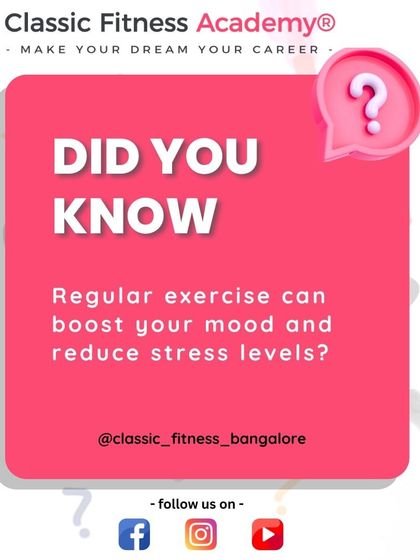 Did you know? Regular exercise is a powerful tool to boost your mood and reduce stress levels.