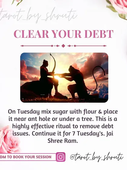 A powerful ritual to clear your debt. This post explains a 7-week Tuesday remedy of offering sugar and flour to ants to attract divine blessings and remove financial burdens.