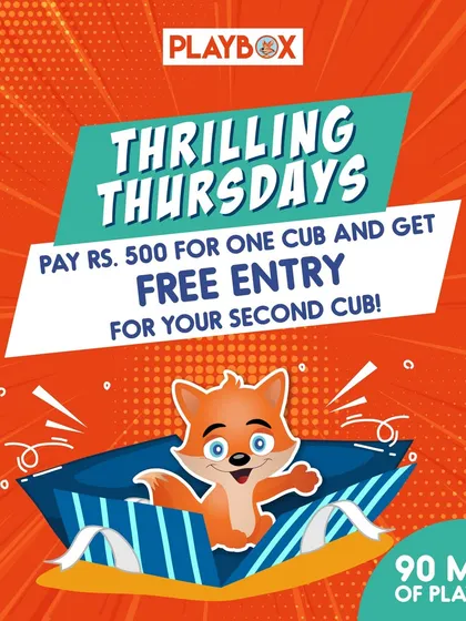 Our "Thrilling Thursdays" promotion, offering a buy-one-get-one-free entry deal to double the fun.