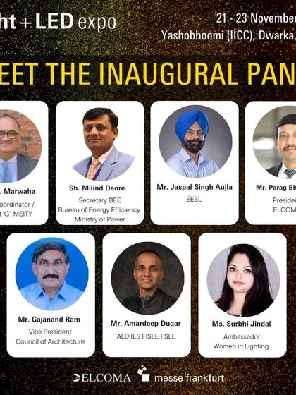 Meet our inaugural panel, featuring leaders from the Ministry of Power, ELCOMA, the Council of Architecture, and Women in Lighting. We bring together a diverse group of experts to kick off our event with authority and insight.