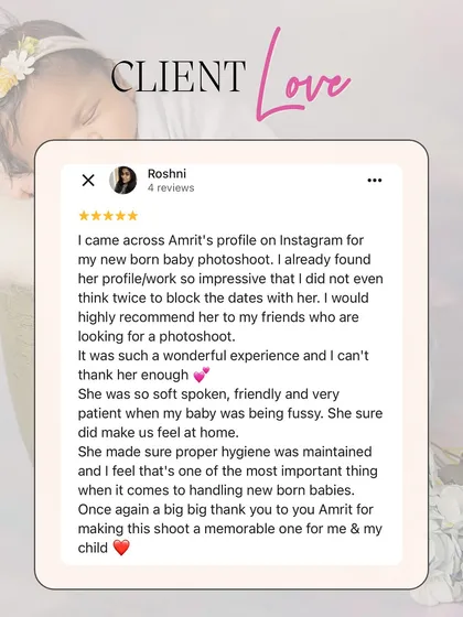 I am so glad Roshni felt at ease during her session. Her feedback on my patience and focus on hygiene reinforces why these are non-negotiable principles in my work with newborns.