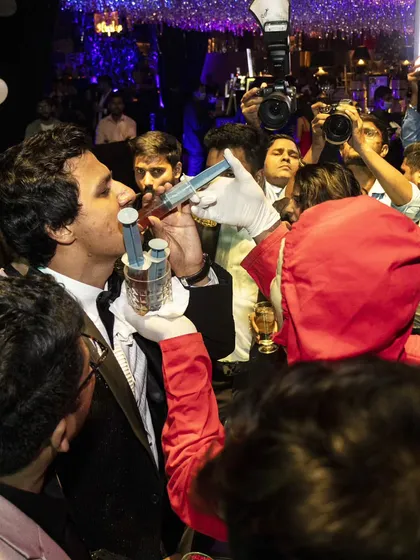 Get ready for our famous syringe shots. Our team moves through the crowd with these fun, interactive shots, making sure the energy stays high all night long.