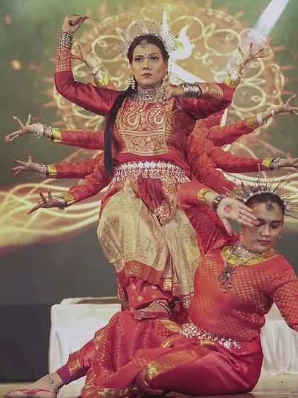A powerful moment from my grand production, 'Shakti'. This image captures the artistic depth and scale I bring to stage shows, perfect for corporate events or large-scale celebrations that need a theatrical touch.