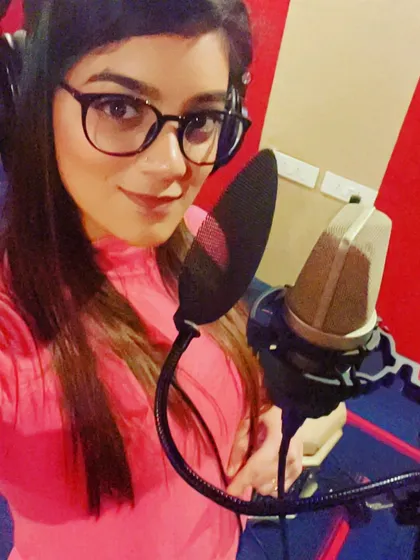 A selfie from the studio during the "Delhi Punjab" recording sessions. This is where the vocal magic begins for every track.