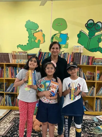 Another happy group of Bookyardigans! In our club, we do more than just read. We learn life skills, communicate our ideas, and debate different points of view.