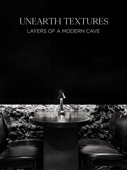 Unearth the textures of a modern cave. The rough-hewn walls are a key feature of our interior design, providing a tactile and visual contrast to the smooth surfaces.