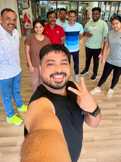 A happy selfie with our morning workout warriors. Everyone here brings such great energy, making each class feel like a celebration.