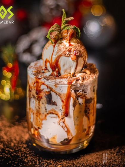 Our Nut Cracker Brownie Bliss is a holiday special. It's a decadent mix of crunchy nuts, gooey brownie, and creamy ice cream.