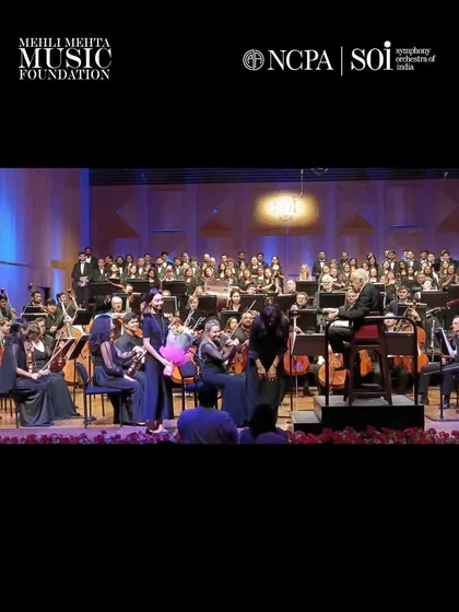 A moment of triumph on stage as our choir and orchestra receive applause after a performance with Maestro Zubin Mehta. These are the moments our students will cherish forever.