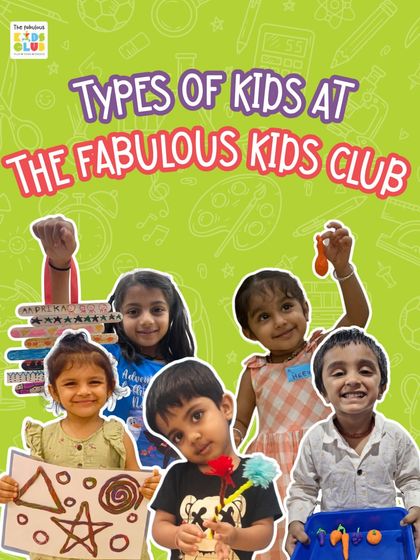 This graphic introduces the different "types" of kids you'll find at our club, from the mini Picasso to the energy machine. Every personality is welcome here.