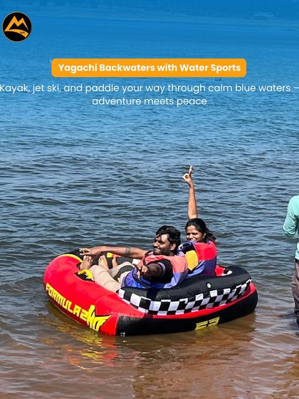 Kayaking and jet skiing in the Yagachi backwaters. For groups that want a mix of peace and adventure, I add watersports to the itinerary.