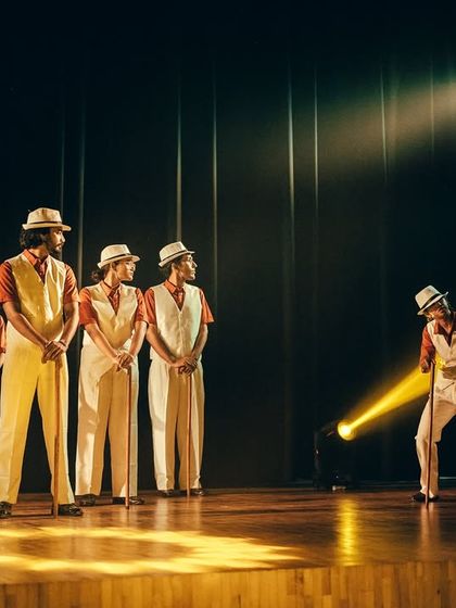 A solo moment in the spotlight. Our training prepares dancers to own the stage, whether in a group or on their own.