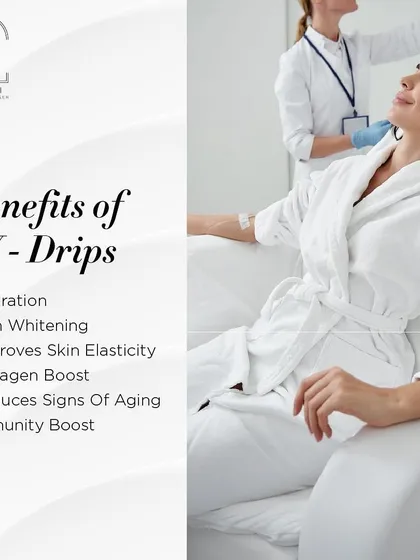The benefits of IV Drips go beyond just a temporary glow. By delivering nutrients directly, we can boost hydration, improve skin elasticity, stimulate collagen, and even support your immune system. It is a holistic approach to skin health and wellness.