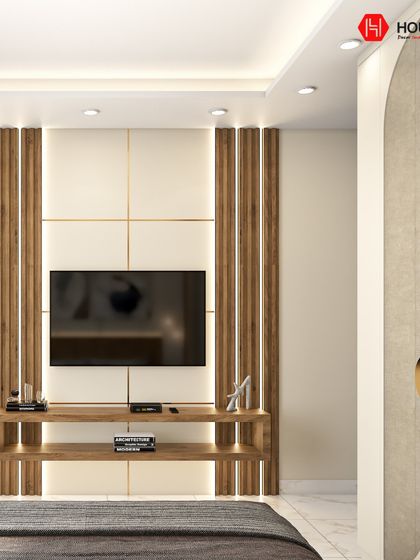 Houzlook - Full Home Interior Design & Turnkey Execution Serene & Stylish Bedrooms photo 7