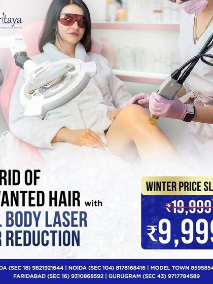 Don't miss our Winter Price Slash! Get full body laser hair reduction at an incredible discount. This is the perfect time to start your journey towards permanently smooth, hair-free skin.