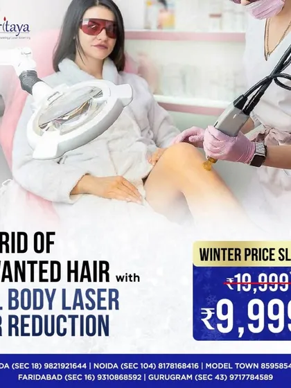 Don't miss our Winter Price Slash! Get full body laser hair reduction at an incredible discount. This is the perfect time to start your journey towards permanently smooth, hair-free skin.