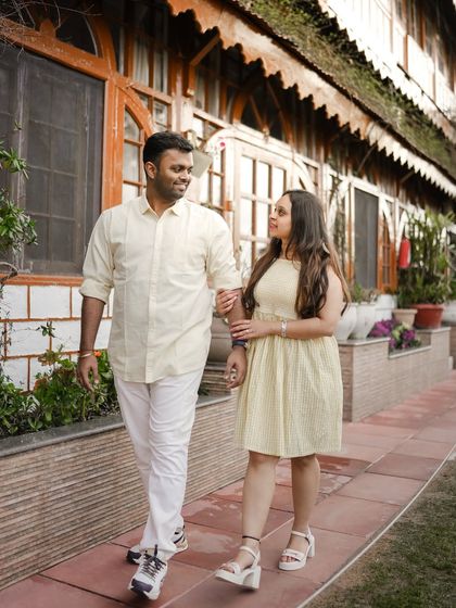 A casual stroll through a beautiful property in Dalhousie, capturing a natural and happy interaction.