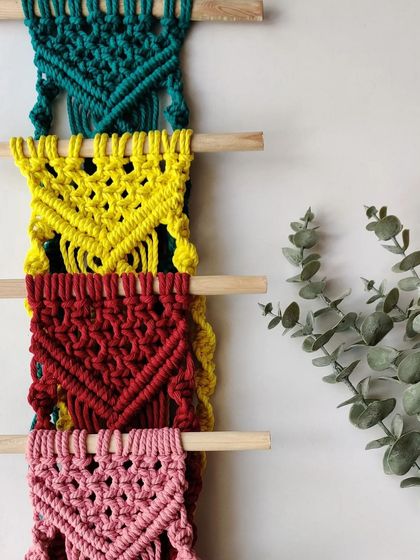 Shikha Agarwal - Custom Macrame & Crochet Home Decor Colorful Plant Hangers photo 34