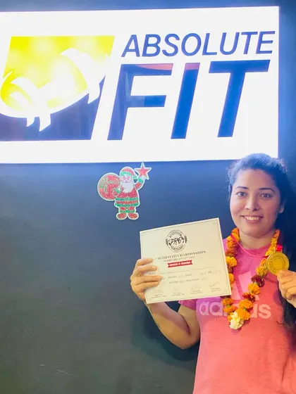 Celebrating another gold medal win for the Absolute Fit team. This champion's smile says it all. We are dedicated to helping our members reach the top of the podium.