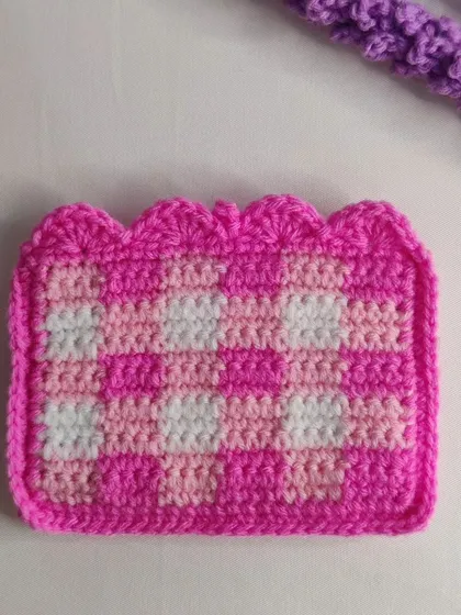 Cute and functional card holders. I've made them in various styles, including a pink camera design and a trendy gingham pattern in purple and pink.