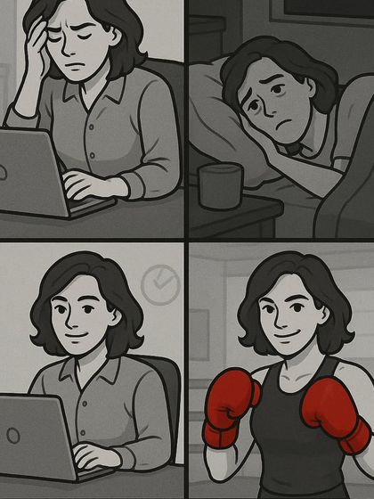 This is the journey from a stressful work life to a healthy and confident lifestyle. Boxing can help you get there.