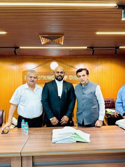 At the Bar Council of Delhi office with esteemed members.