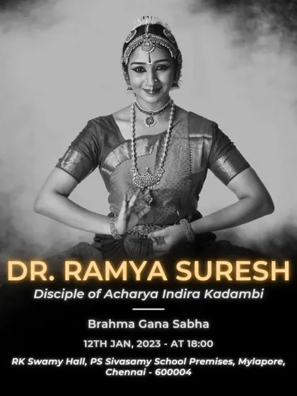 The announcement for my performance for the Brahma Gana Sabha in Chennai during the Margazhi season.