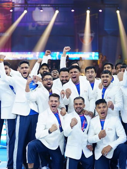 The pure joy and energy of a championship team. Every player and staff member contributed to this victory, a true testament to our collective effort and belief in the process.