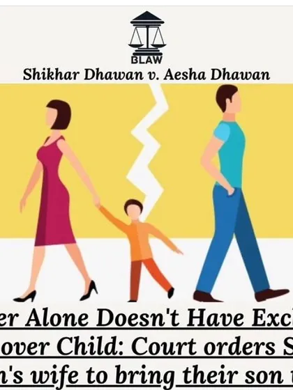 In child custody cases, the court's focus is always the child's welfare, not just the parents' rights. This high-profile case involving Shikhar Dhawan is a key example of how courts ensure both parents are involved in a child's life.