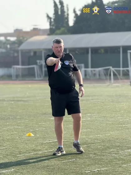BFC's Jason Withe directing a drill during the Coaches Clinic. His expertise helps our coaches refine their training plans and session delivery.