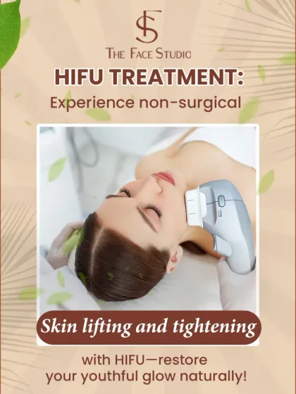 This is the High-Intensity Focused Ultrasound (HIFU) treatment, a non-surgical method for skin lifting and tightening. It uses ultrasound energy to target deep layers of the skin, stimulating collagen production to restore a more youthful and firm appearance over time.